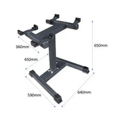adjustable dumbbell stand dimension